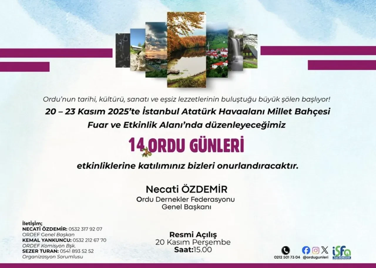 Ordu Günleri ne zaman, nerede? 2025 etkinlik programı