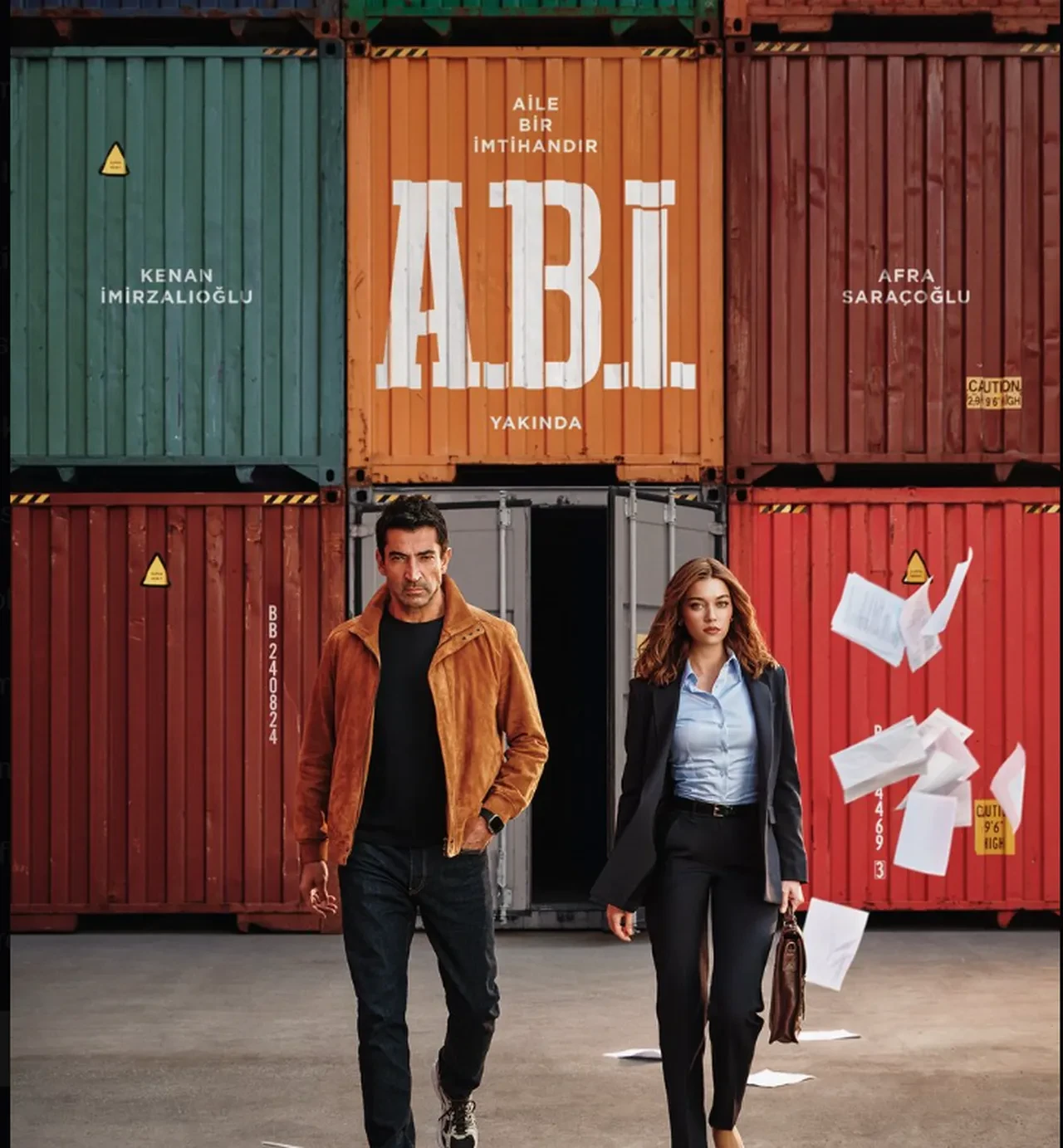 A.B.İ. dizisinin afişi yayınlandı! Kenan İmirzalıoğlu ile Afra Saraçoğlu'nun hayranlarından geçer not alamadı 
