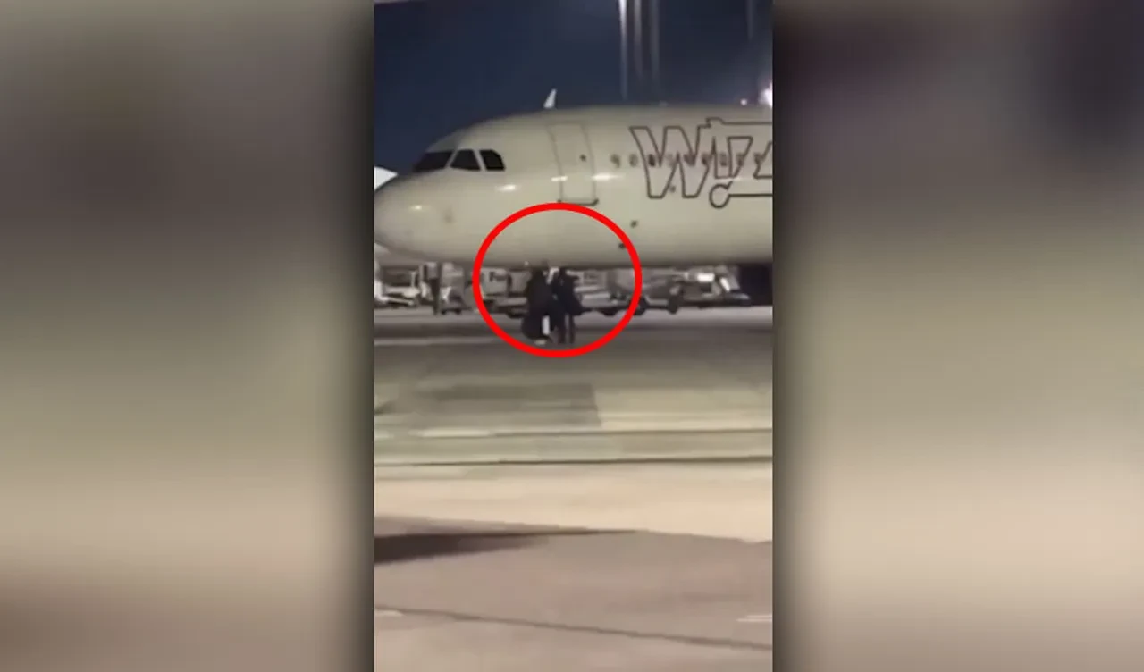 Pistte uçağın peşinden koştular, pilota adeta yalvardılar! Havalimanını birbirine kattılar