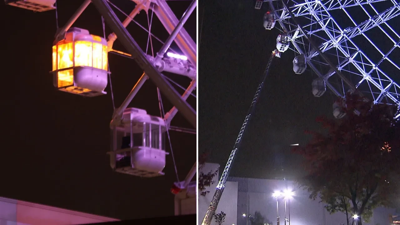 Japonya'da dönme dolap operasyonu! 20 kişi, 9 saat sonra kurtarıldılar