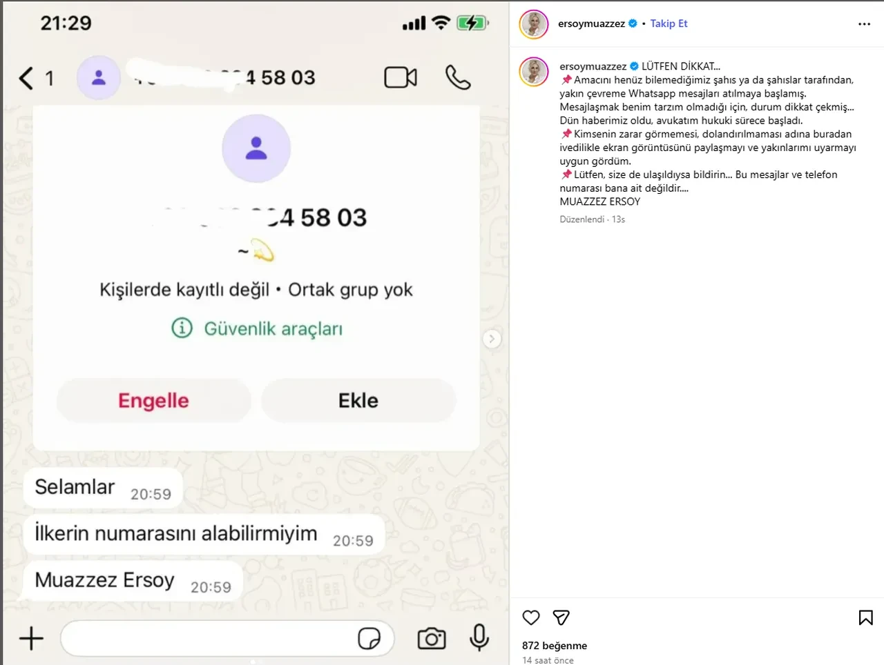 Dolandırıcılar Muazzez Ersoy'un peşini bırakmıyor! Takipçilerini uyardı 