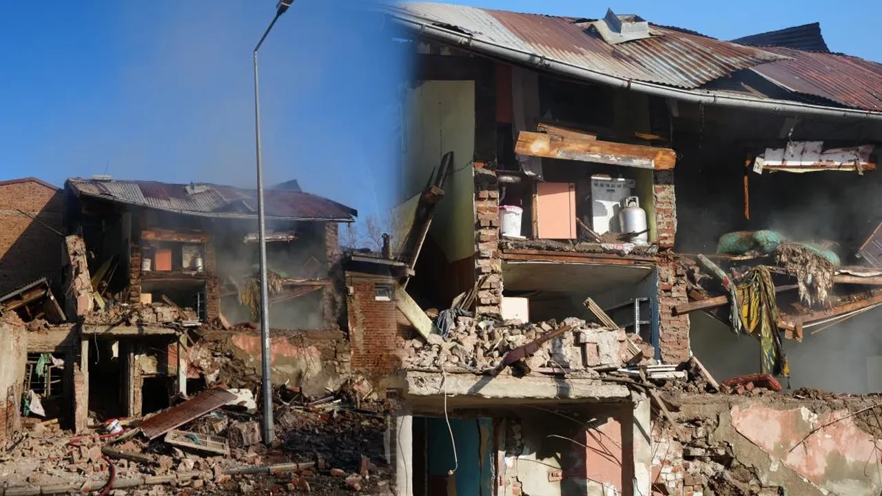 Erzurum'da doğalgaz patlaması! 2 ev yıkıldı, kentin her yerinden ihbar yağıyor 