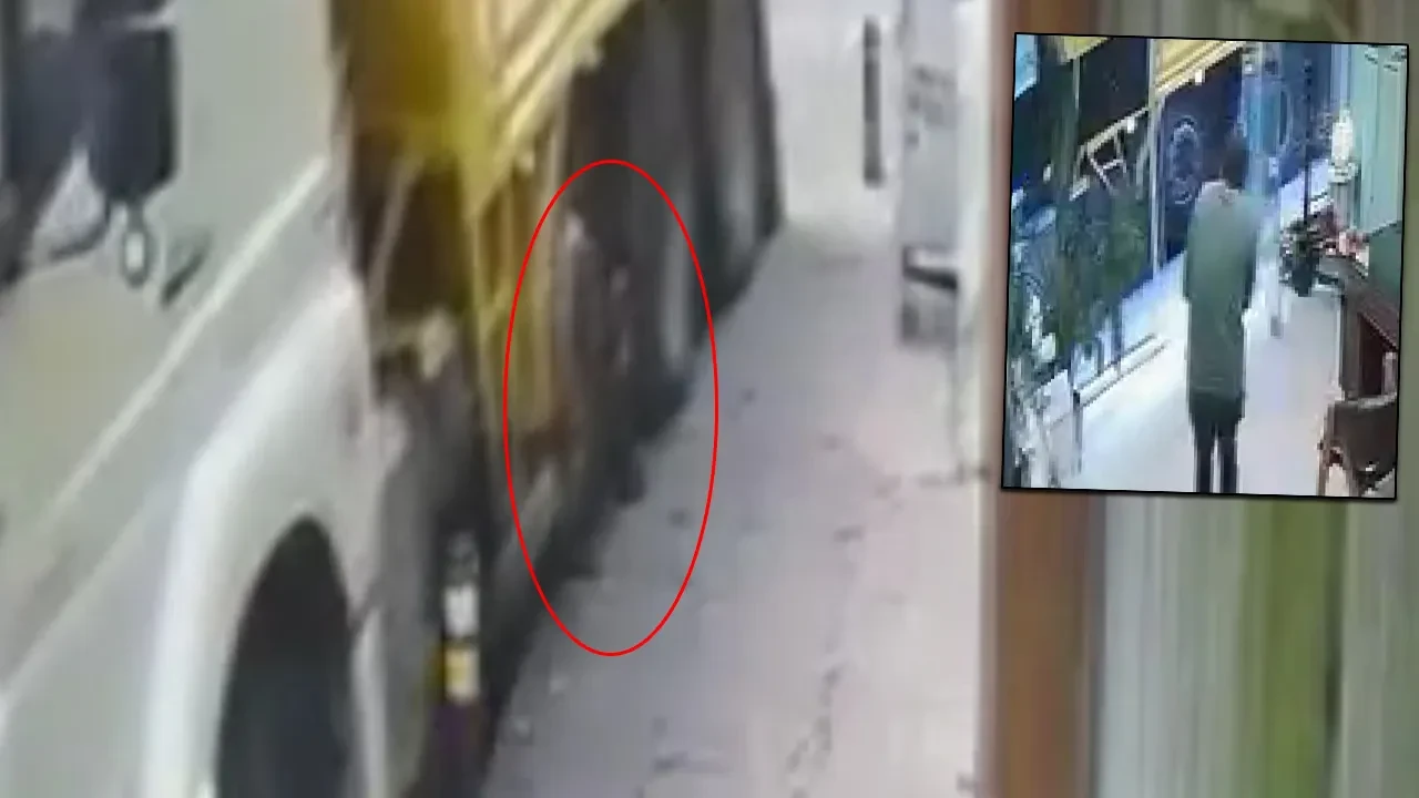 Kamyonun çarptığı demir duba ok gibi fırladı! O anlar kamerada