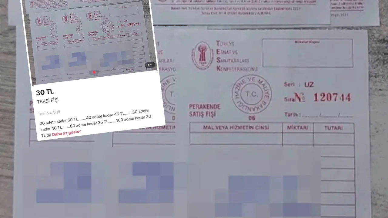 Taksi faturaları arkasında dönen vergi kaçakçılığı! O kadar rağbet var ki internette satışa çıktı!
