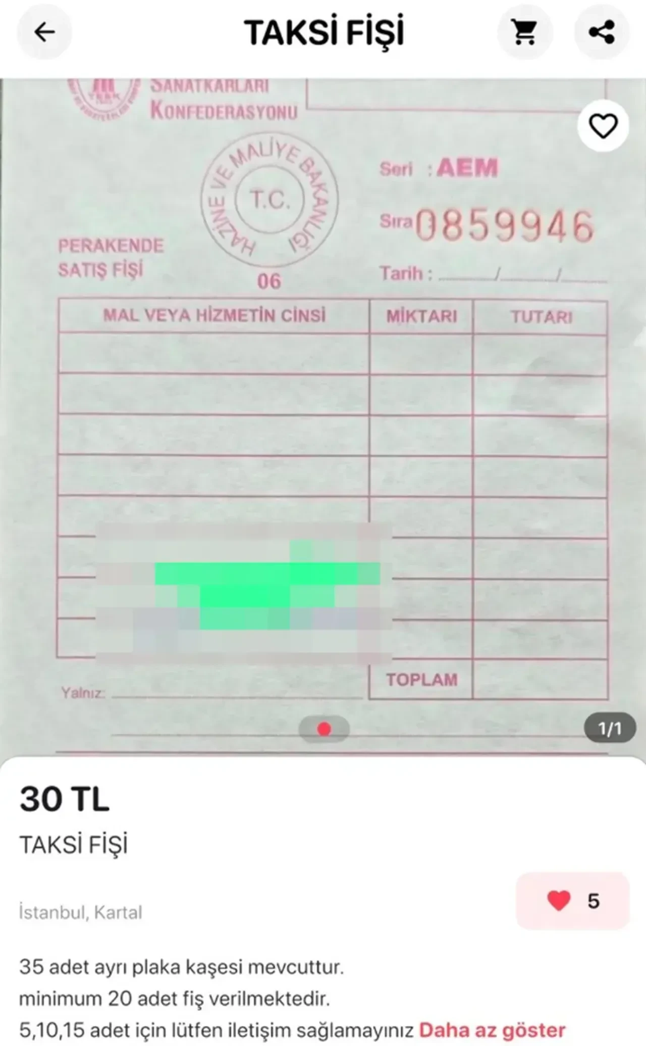 Taksi faturaları arkasında dönen vergi kaçakçılığı! O kadar rağbet var ki internette satışa çıktı!