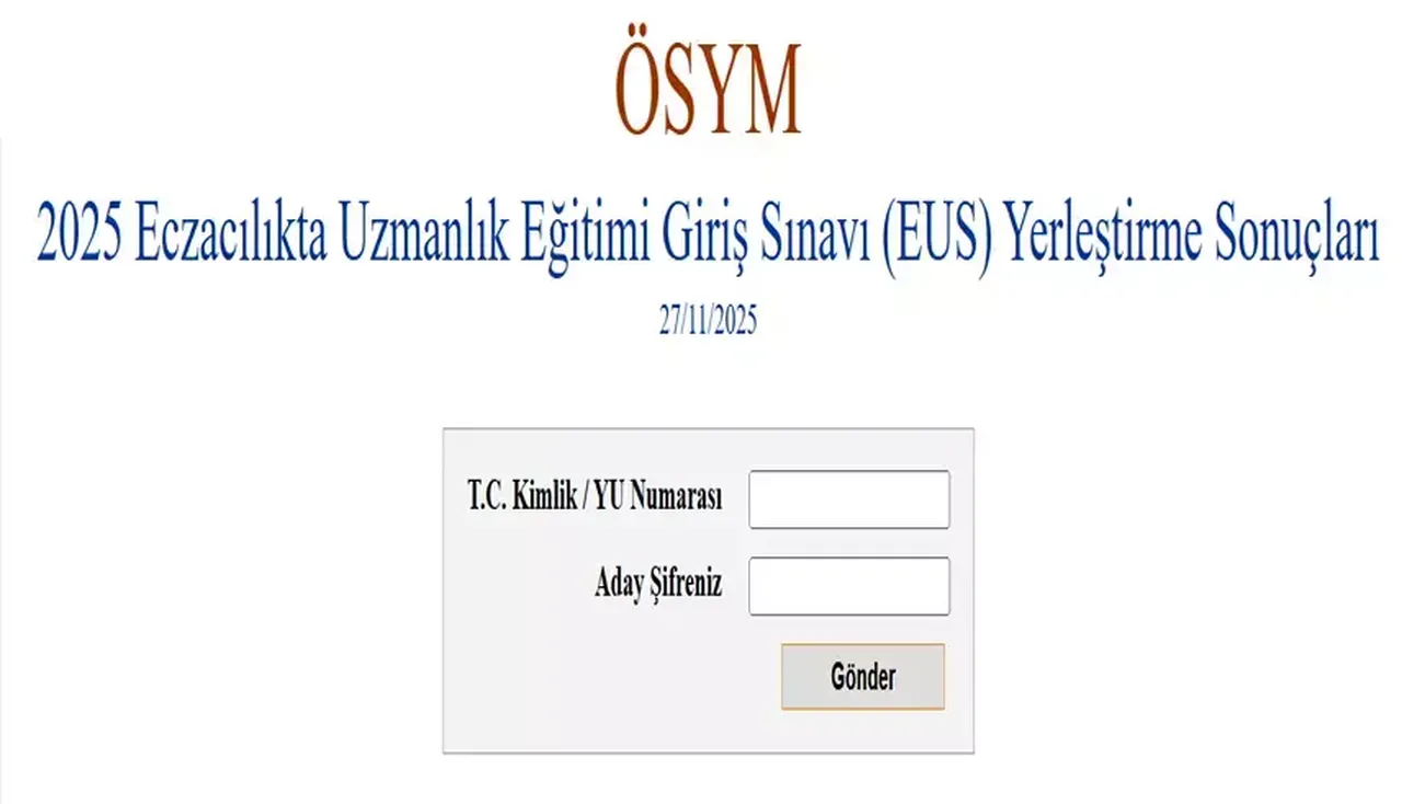 EUS yerleştirme sonuçları nereden sorgulanır? 2025 EUS yerleştirme açıklandı