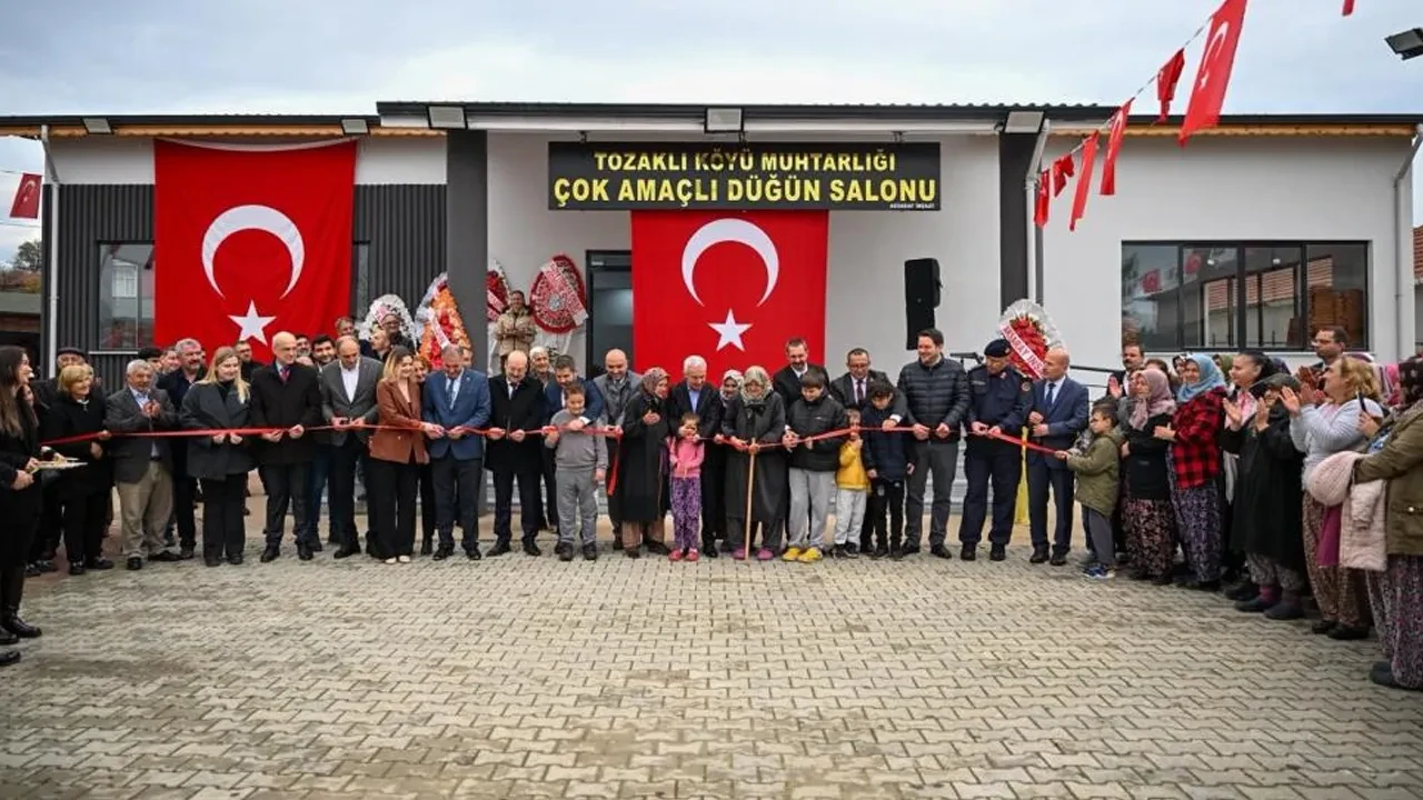 Kırklareli'nde köy düğün salonu törenle açıldı