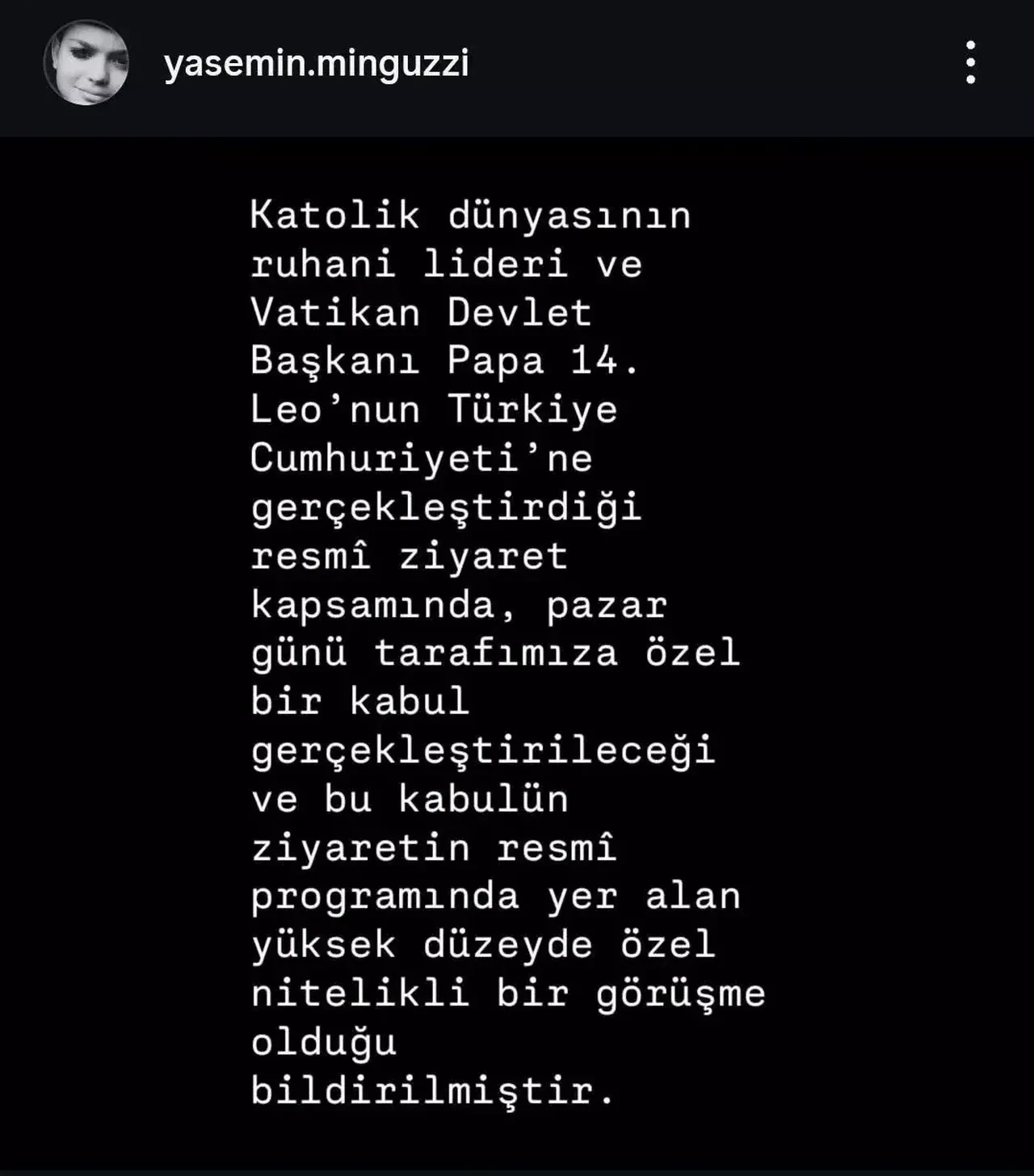 Papa 14. Leo, Ahmet Minguzzi'nin ailesini ziyaret edecek