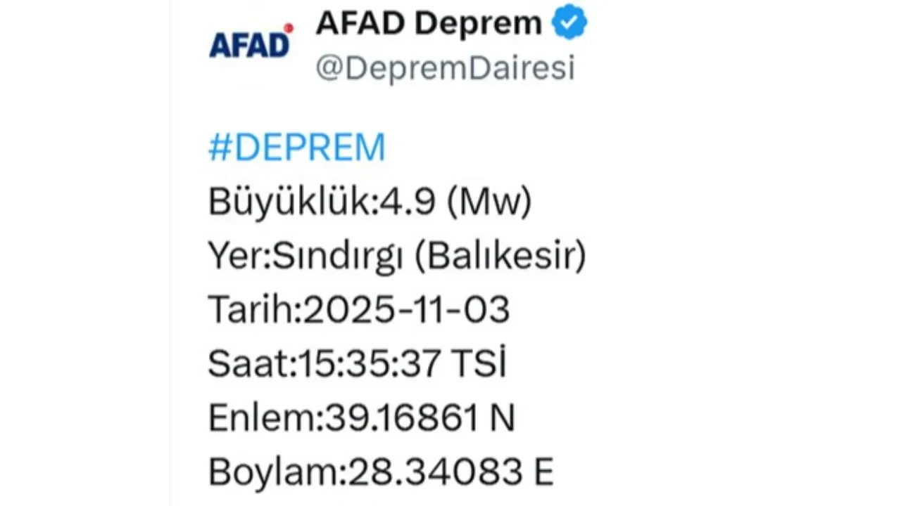 Balıkesir Sındırgı'da deprem oldu! Deprem çevre illerden de hissedildi