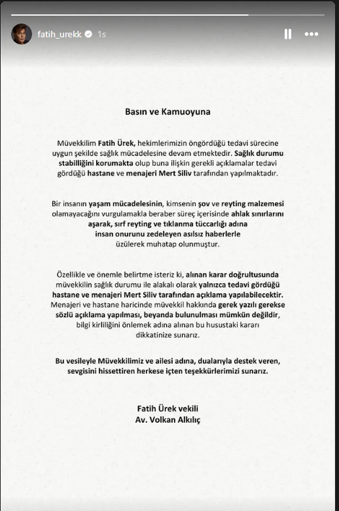 Fatih Ürek'in son sağlık durumunu avukatı açıkladı! 