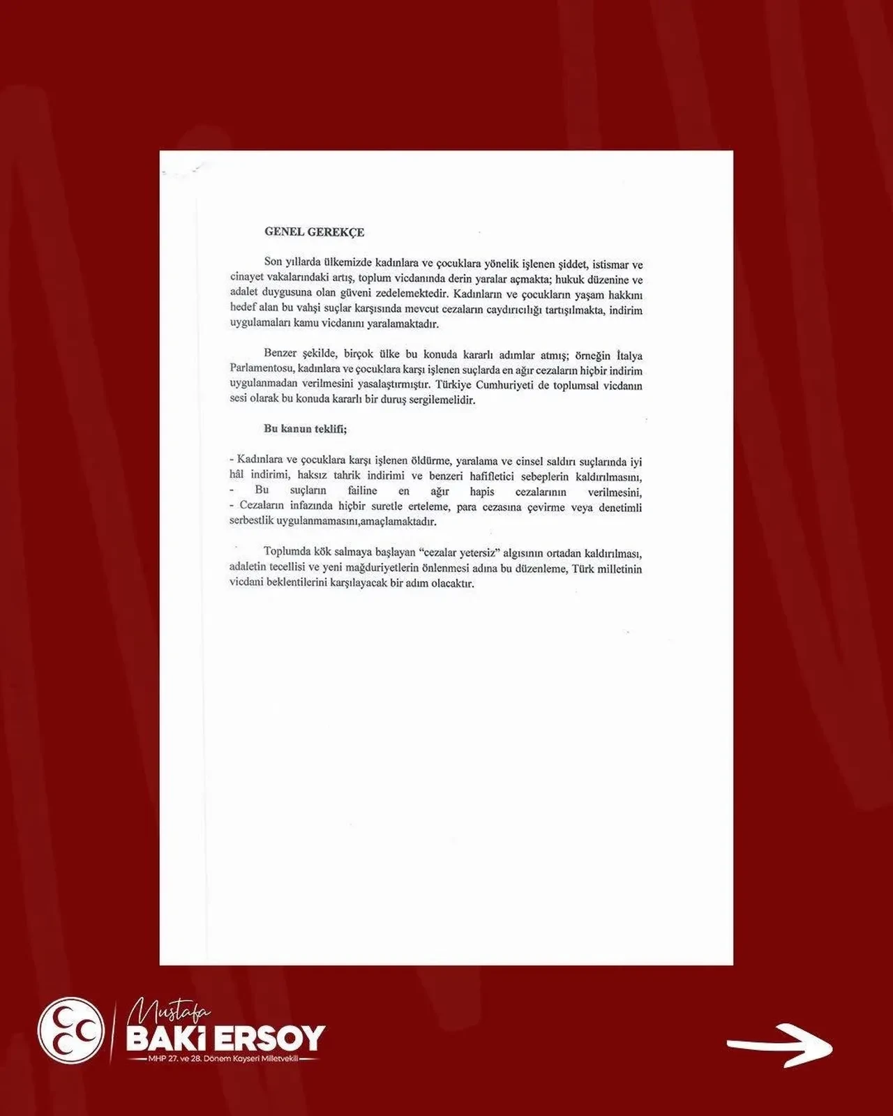 Kadınlara ve çocuklara dokunana ağır ceza! MHP'den yeni teklif