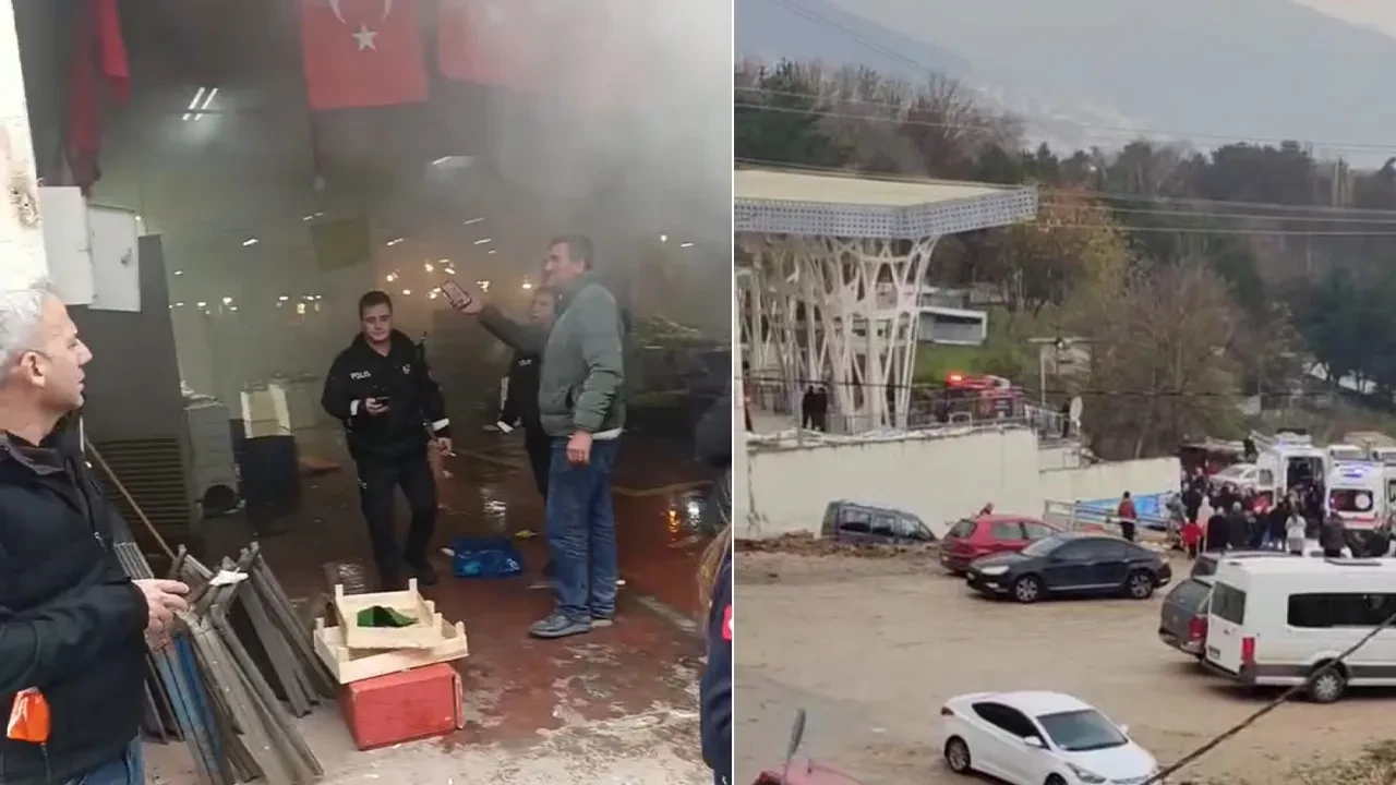 Kısa devre dehşeti: Kapalı pazar alanı yangınla boşaltıldı!
