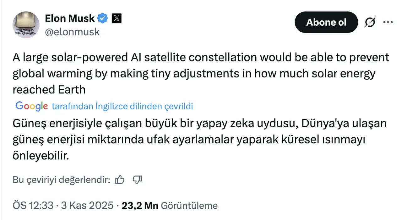 Elon Musk'ın 'Güneş ışığını kesme' planına bilim dünyasından sert tepki: "Felaketle sonuçlanabilir"