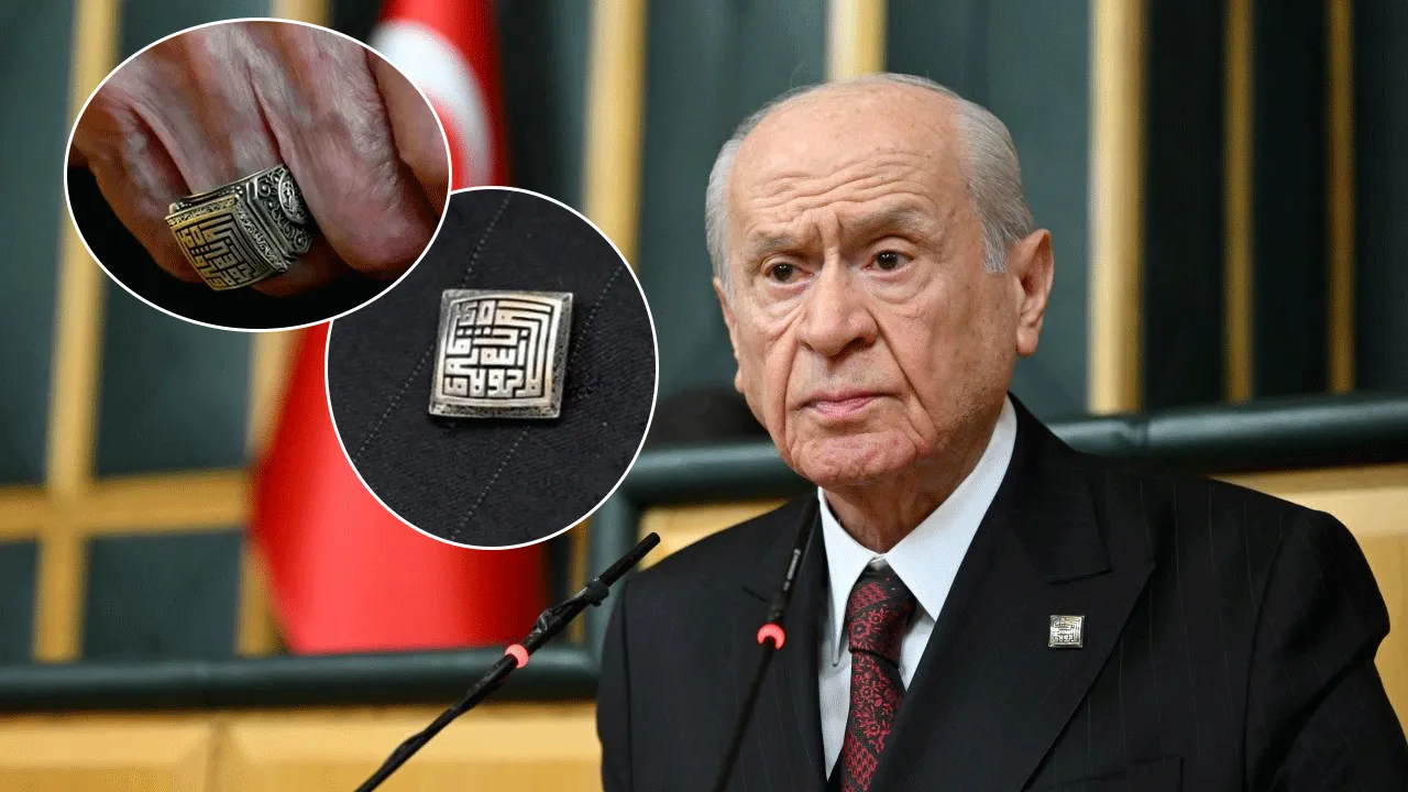 Devlet Bahçeli'nin taktığı rozet ve yüzükteki dikkat çeken mesaj! Akıllara o il geldi