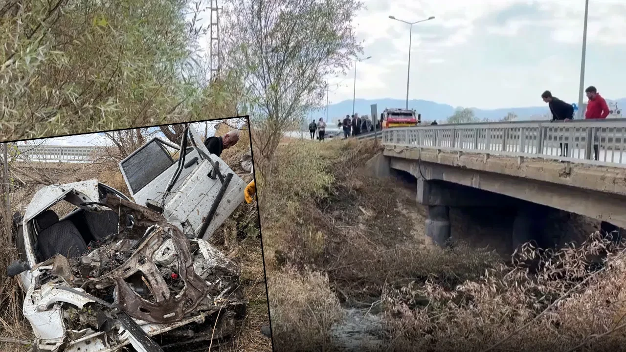 Köprüden uçan otomobil dereye düştü: Anne öldü, oğlu yaralı