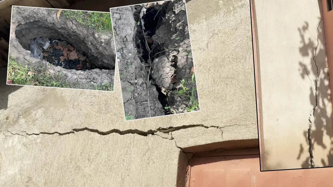 Vatandaşlar tedirgin! Dev obruklar oluştu, evlerin duvarları çatladı