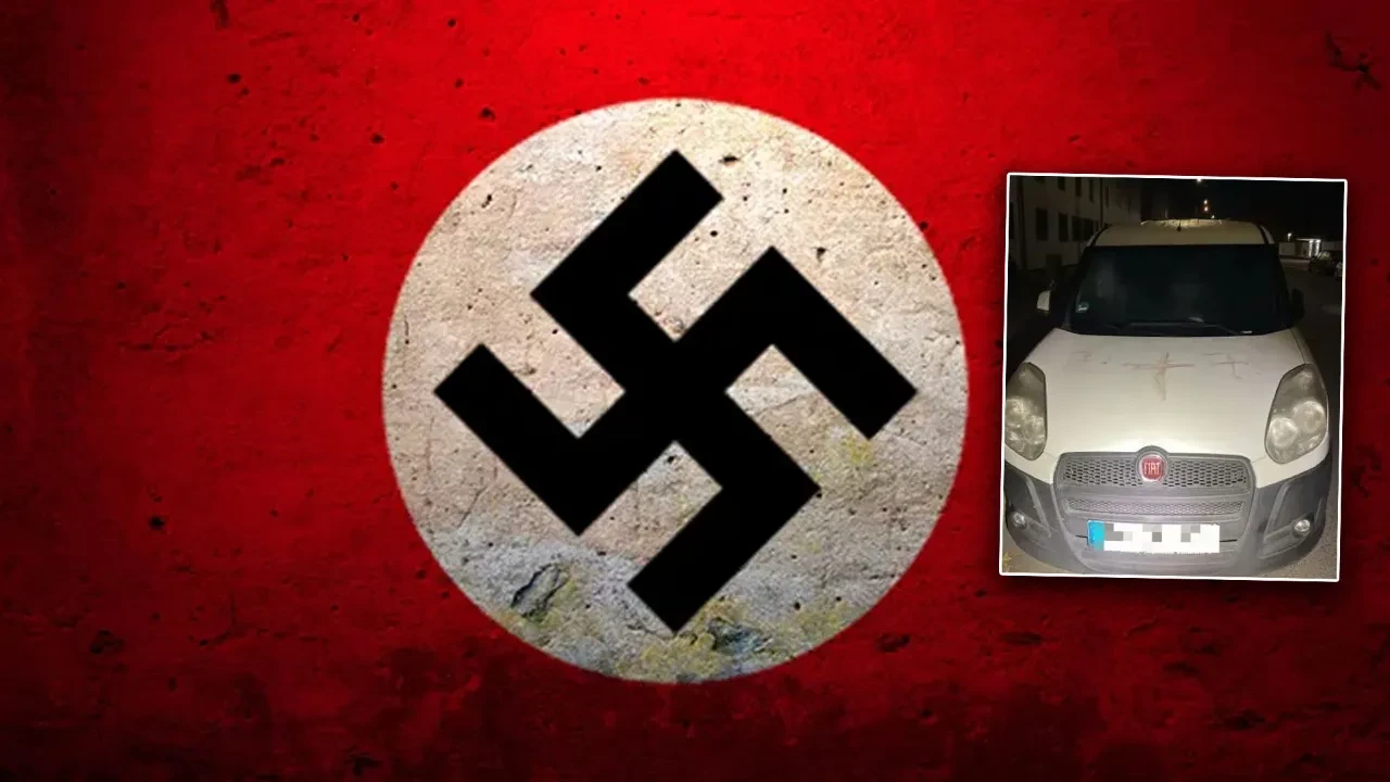 Irkçı saldırının izlerini çağrıştıran olay: Evlere, otomobillere kanla gamalı haç çizildi