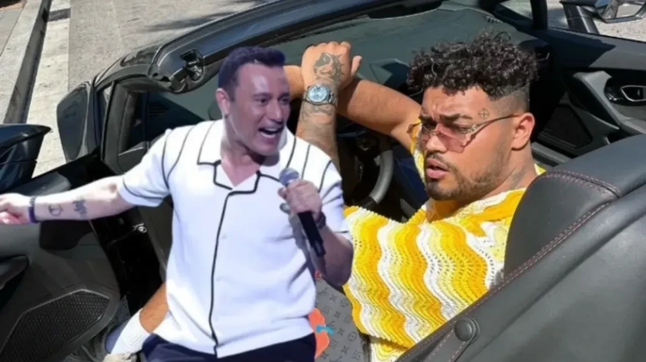 Lvbel C5'in aracını görenler Mustafa Sandal'ın şarkısıyla takılmadan yapamadı