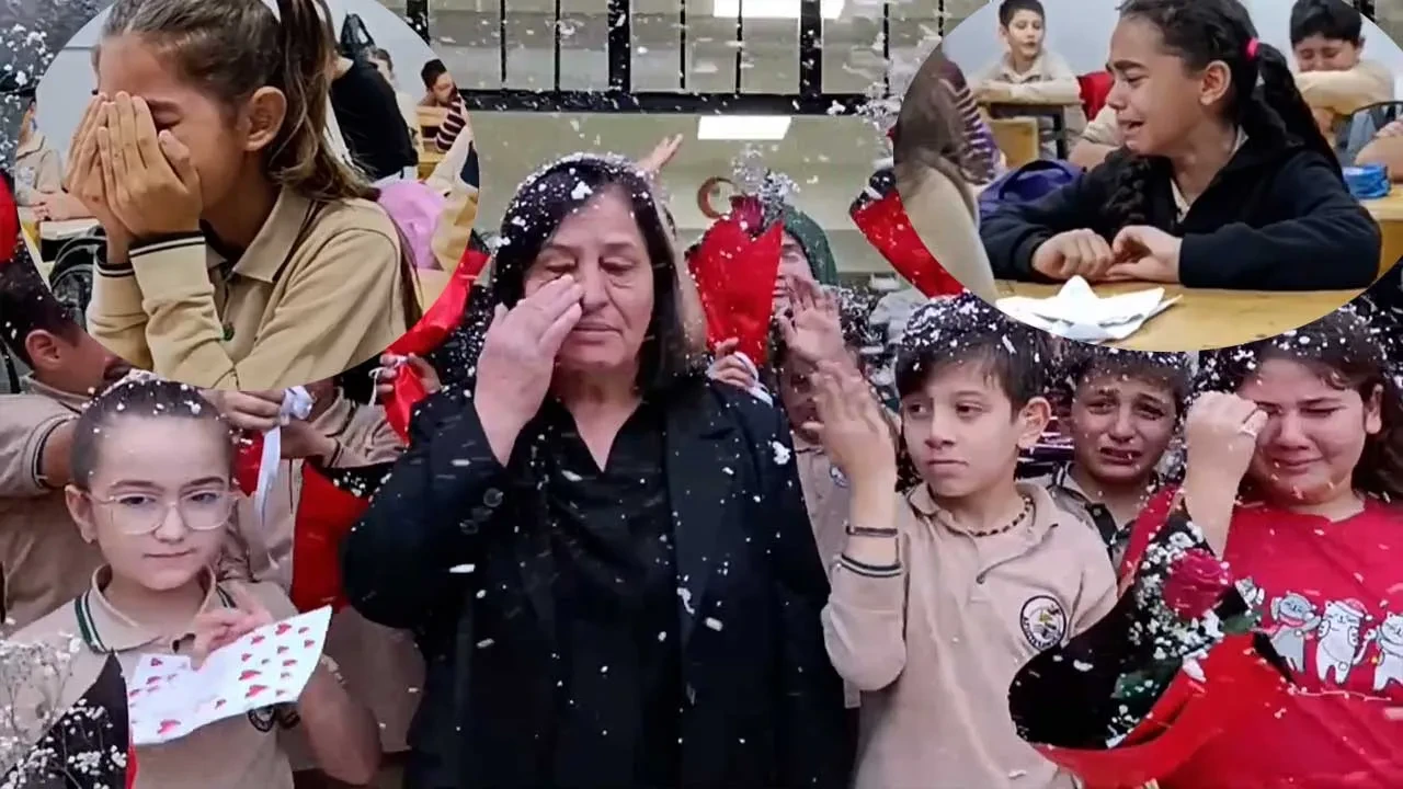 Öğretmenlerine veda eden öğrenciler hıçkıra hıçkıra ağladı! 