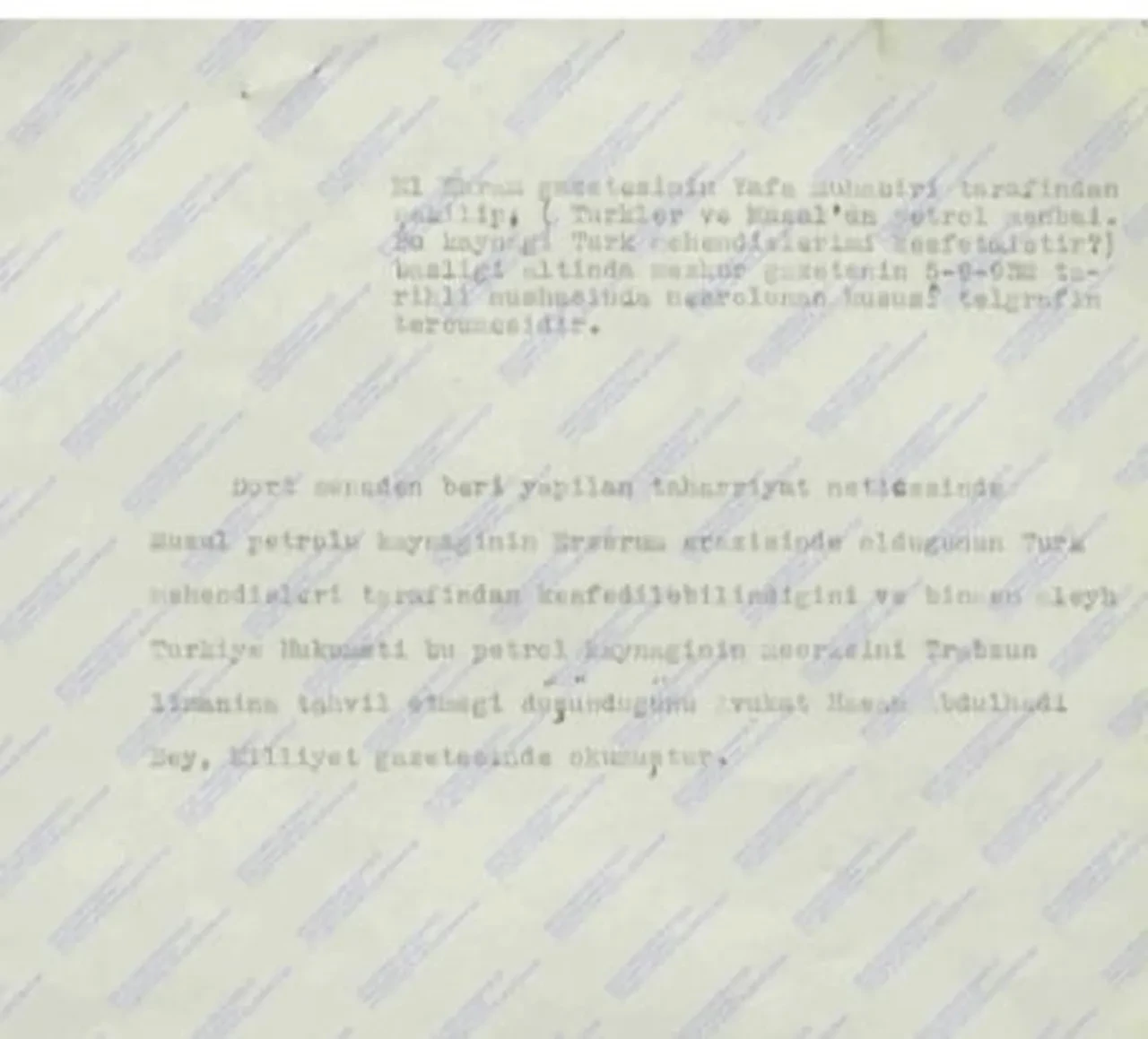 Rusların bile gözü buradaydı! Musul'un petrol kaynağı Erzurum mu?
