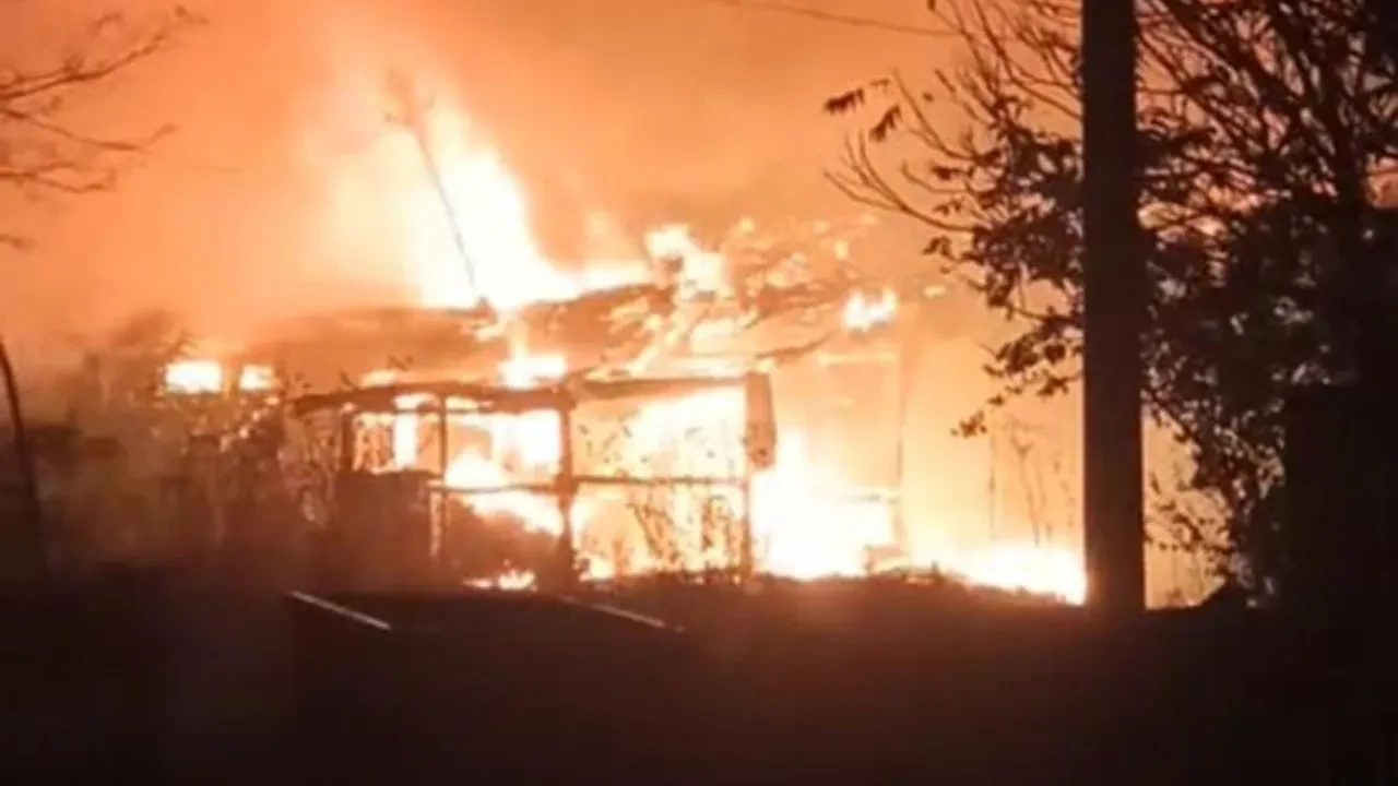 Tekirdağ'da korkutan yangın! O anlar kamerada