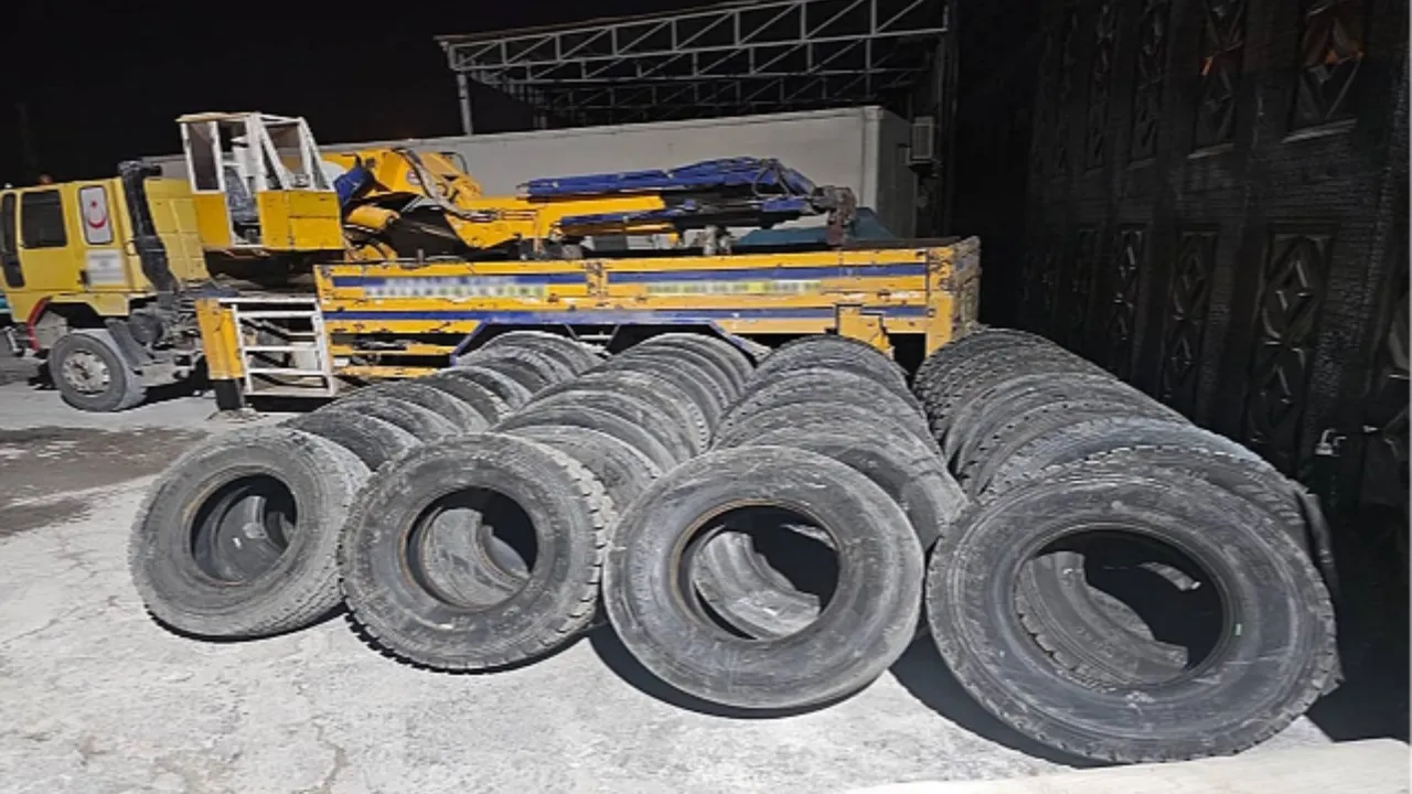 Jandarmadan lastik operasyonu