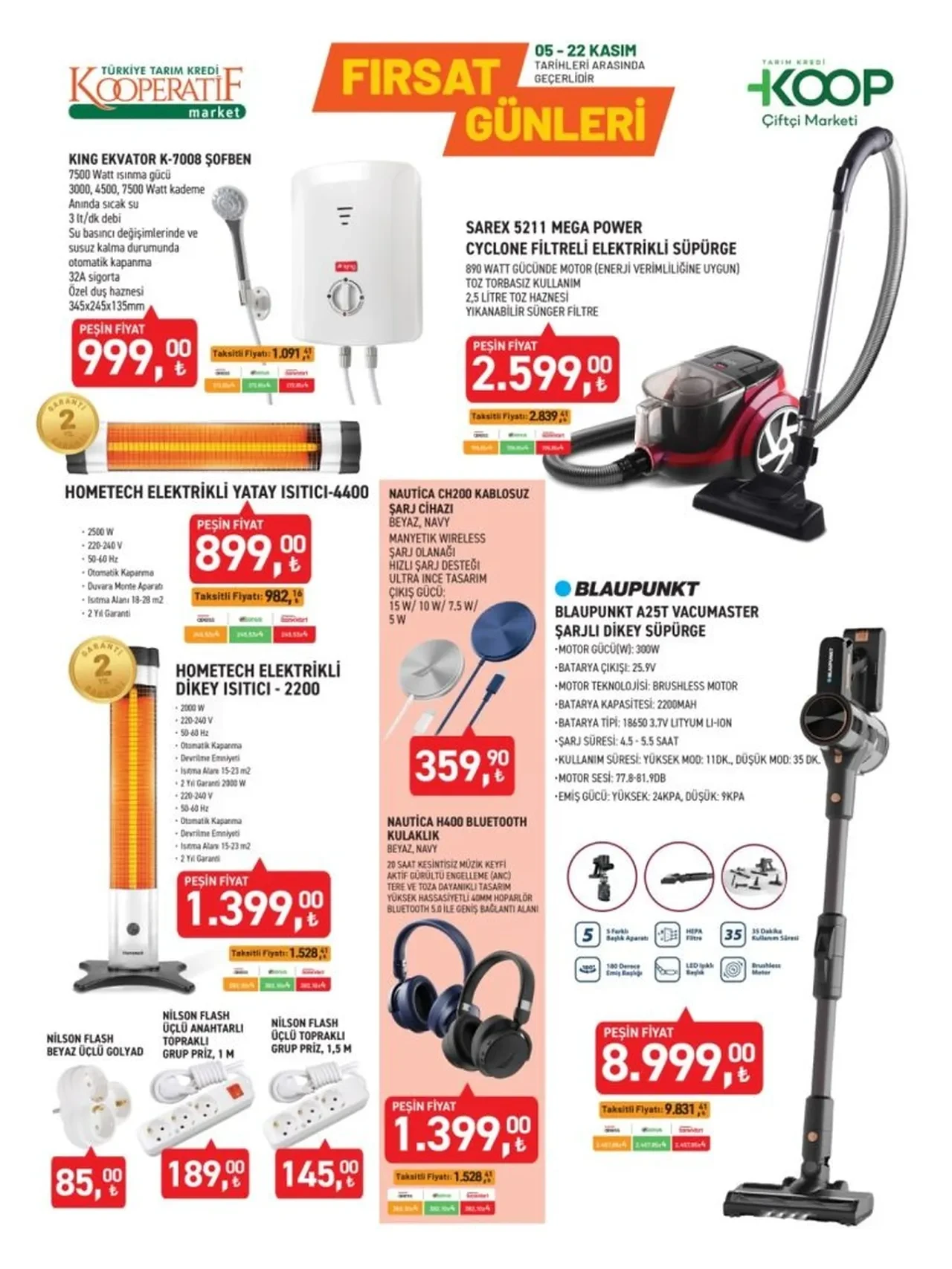 Tarım Kredi Kooperatifi Kasım kataloğu fırsatlarla geldi! İşte 5-22 Kasım Tarım Kredi indirimleri
