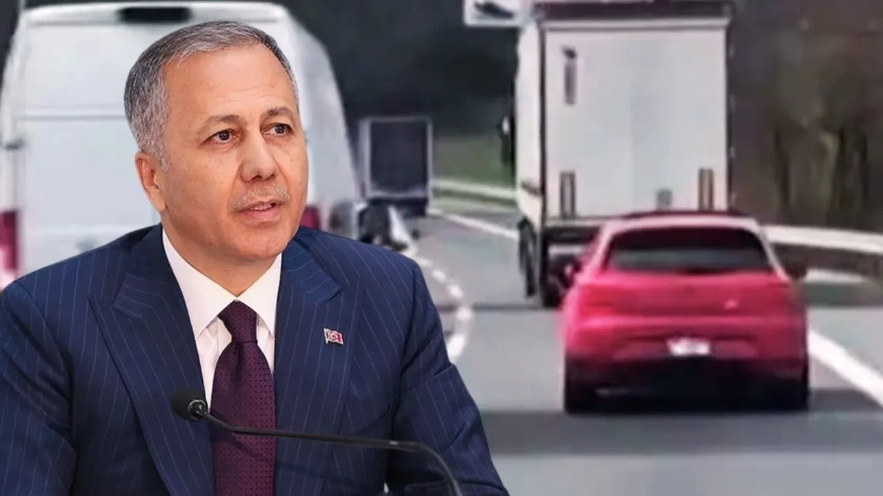 Bakan Yerlikaya videoyu paylaşarak sordu: 'Bilse trafikte bu hareketi yapar mı?'
