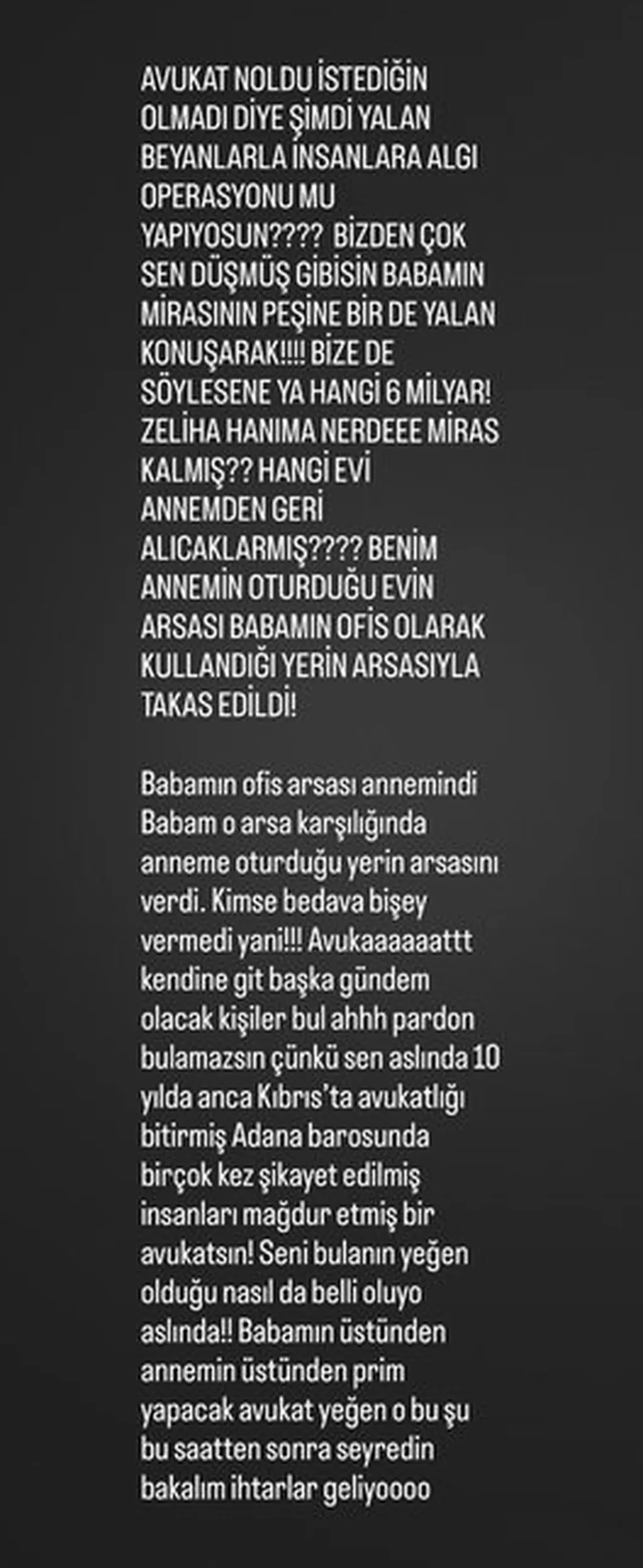 Tuğçe Tayfur'dan Ferdi Tayfur'un avukatına zehir zemberek sözler: 'Mirasın peşine bizden çok düşmüş gibisin'