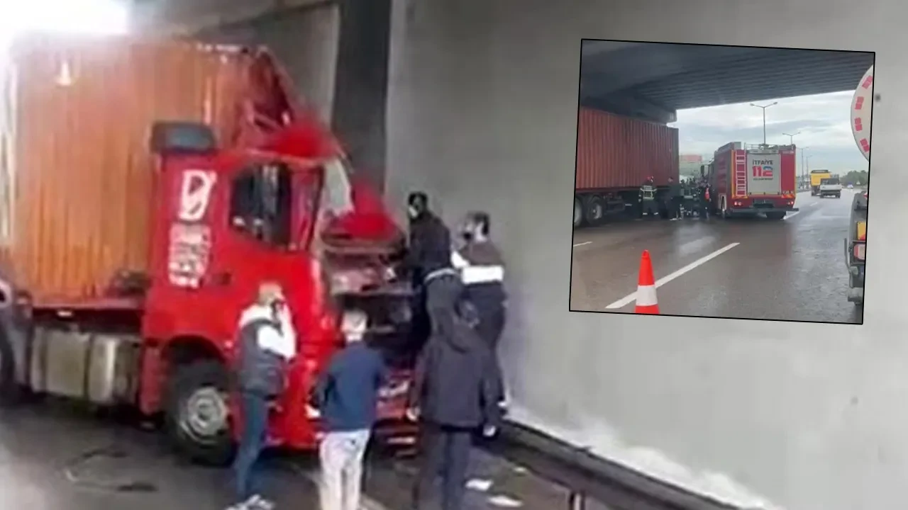 Kendi kullandığı tırın altında ezildi! TEM'de feci kaza