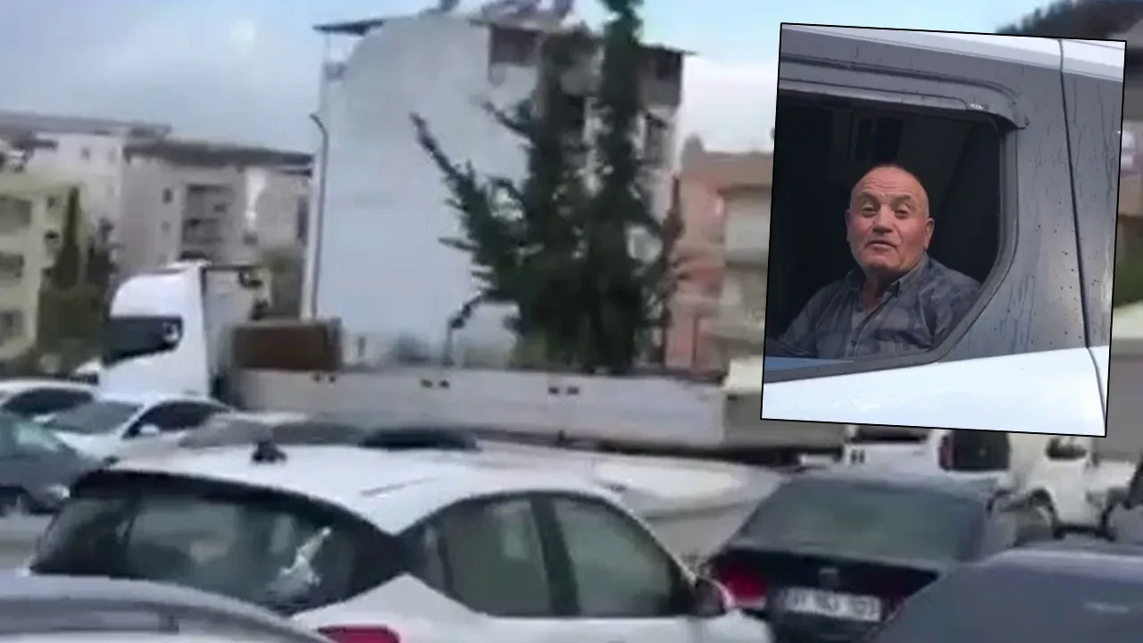 Trafiği kilitledi, suçu navigasyona attı! Tır şoförünün savunması yüzleri güldürdü: 