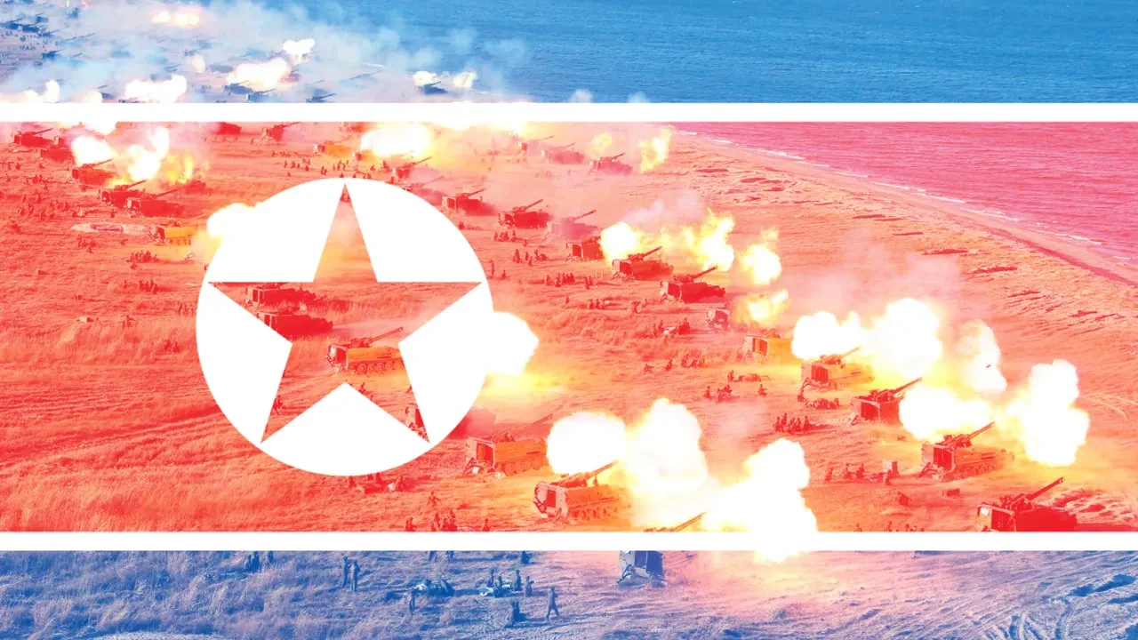 Kuzey Kore menziline Güney Kore'yi de koyup topçu atışları yaptı!