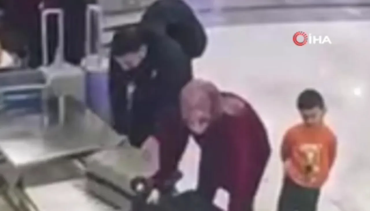 Adliye soyguncusu kaçarken böyle görüntülendi