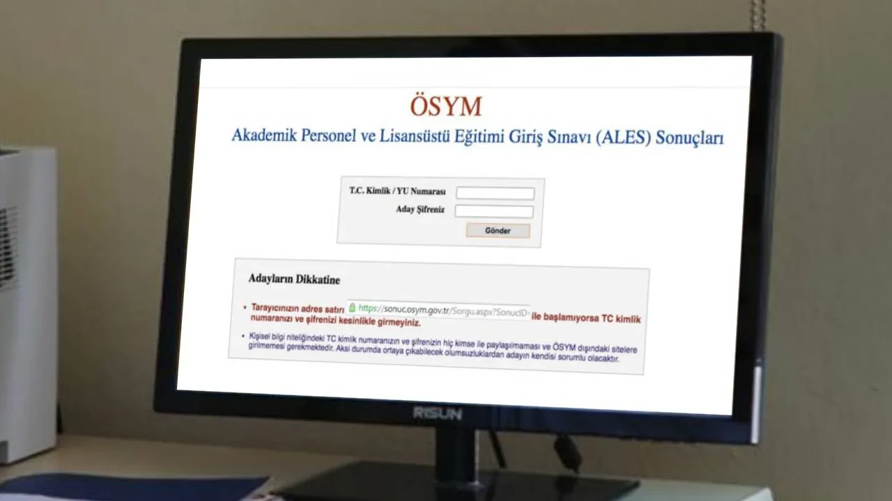 ALES/3 sonuçları sorgulama ekranı osym.gov.tr | ALES sınav sonuçları açıklandı mı, nasıl sorgulanır?