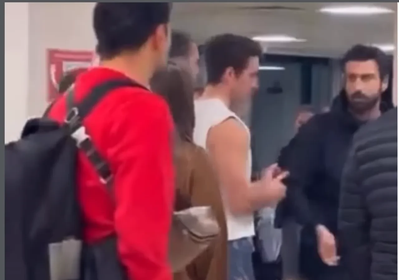 Taşacak Bu Deniz'in Şerif'i Aytek Şayan havalimanında gergin anlar yaşadı! Arkadaşlarının araya girmesiyle sakinleşti