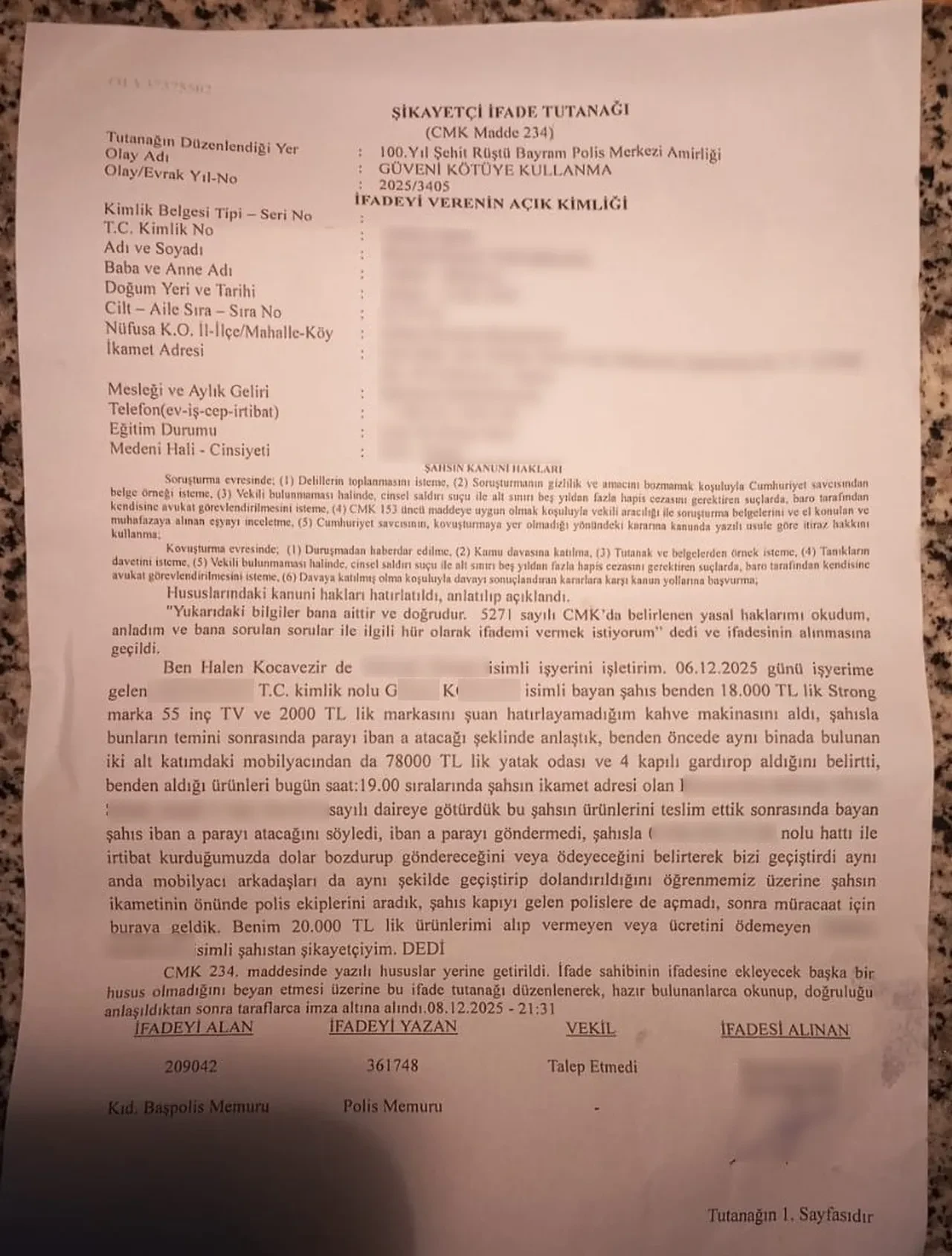 'Valilikte çalışıyorum' dedi, 100 bin liraya yakın esnafı dolandırdı