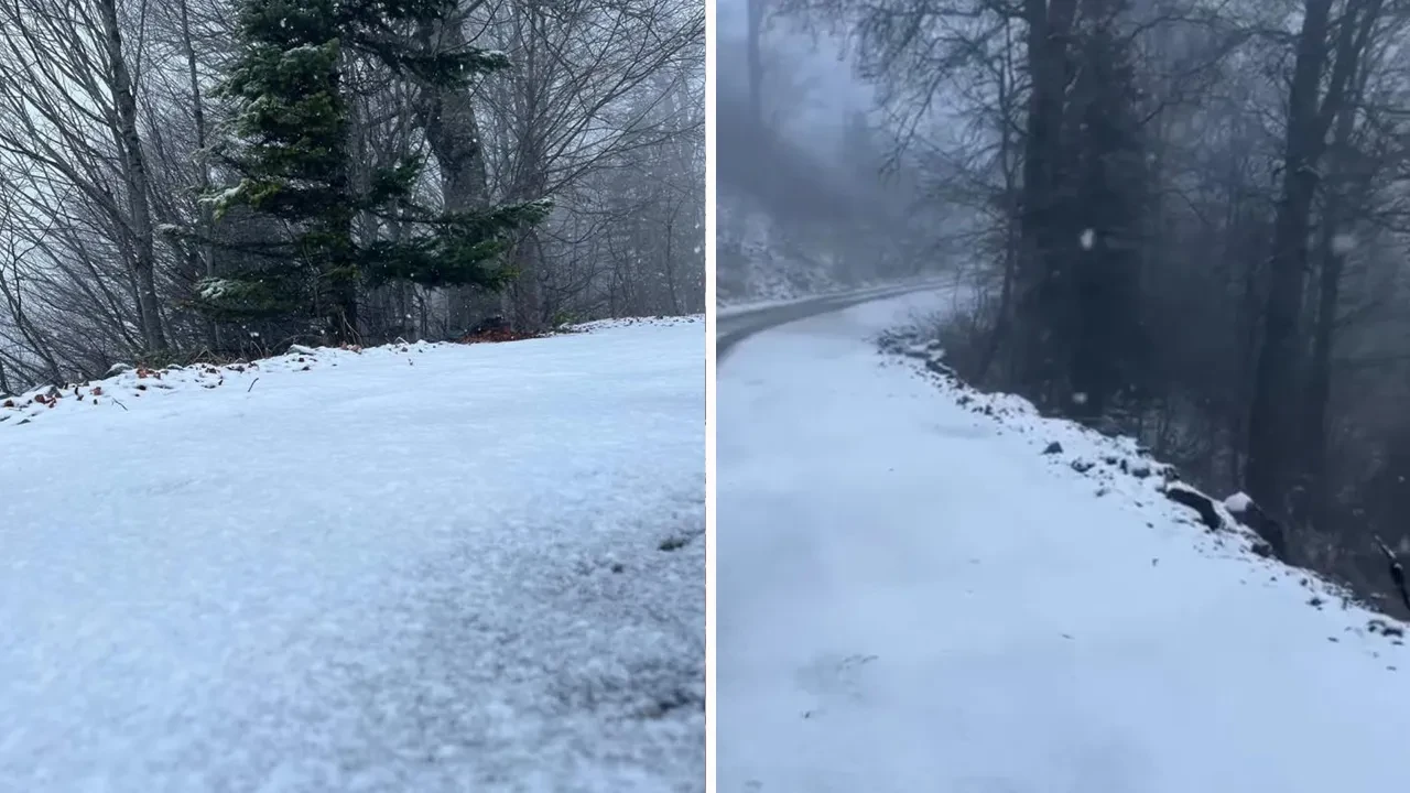 İstanbul'un yanı başı beyaza büründü! Kartepe'de kartpostallık görüntüler