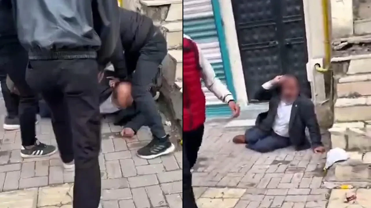 Yaşlı adama sokak ortasında meydan dayağı! Kanlar içinde yere yığıldı