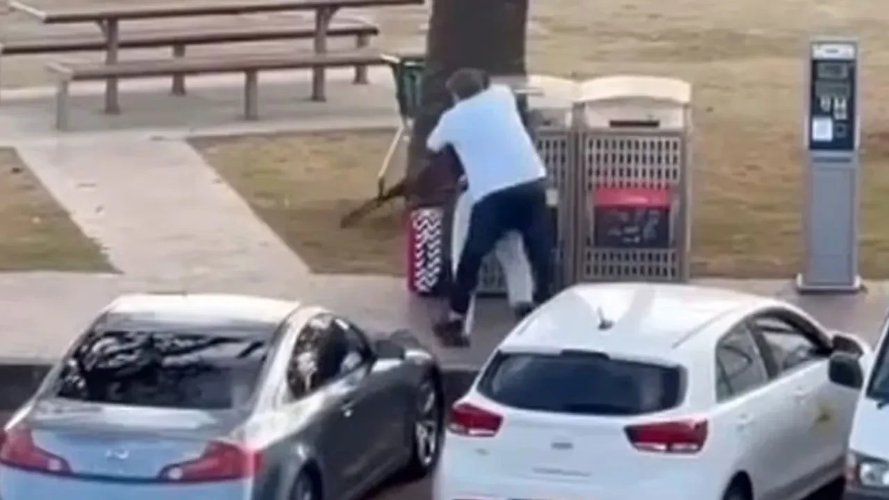 Sivilin saldırgana müdahale anları: Tüfeği almayı başardı