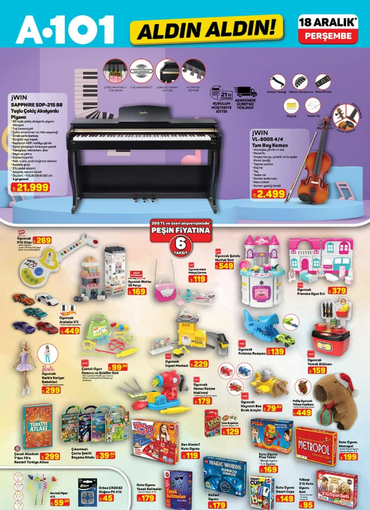 A101 aktüel ürünler kataloğu 18 Aralık! Bu hafta televizyon, direksiyon seti, çamaşır makinesi, buzdolabı ve elektrikli motosikletler geliyor