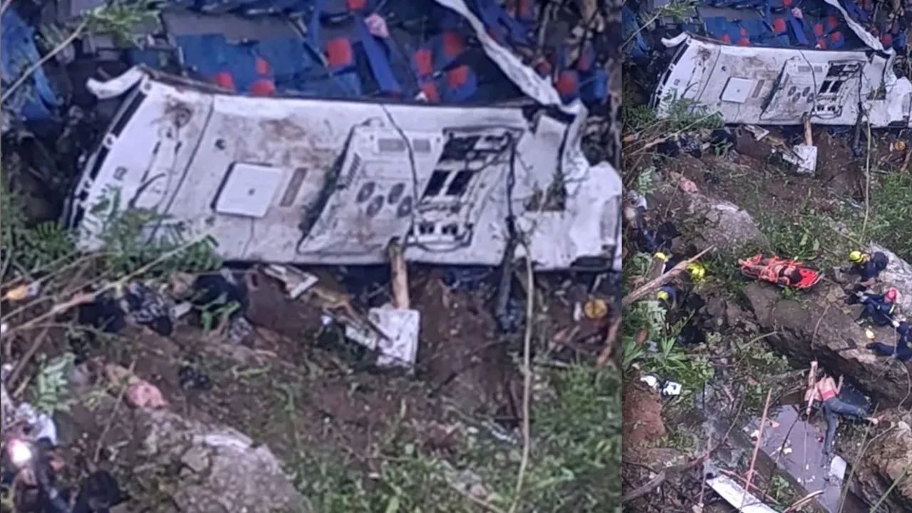 Mezuniyet dönüşü feci kaza! Otobüs uçurumdan yuvarlandı: Çok sayıda ölü ve yaralı var