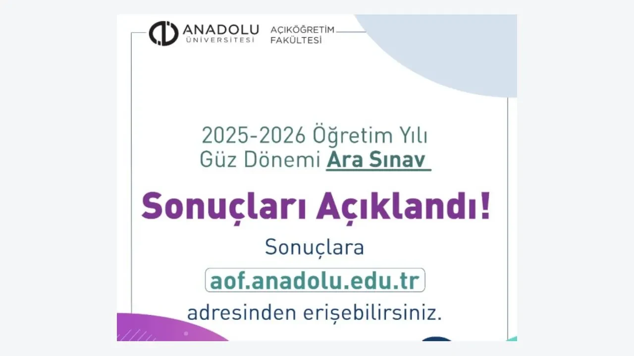 AÖF sınav sonuçları son dakika açıklandı: AÖF vize (ara) sınav sonuçları sorgulama ekranı 2025