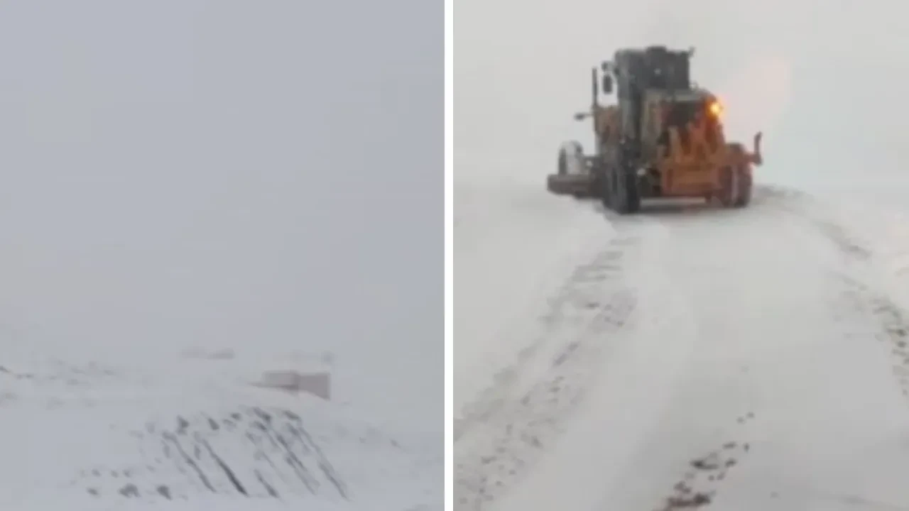 Siirt'te kar yolları kapattı! Ekiplerin mücadelesi başladı