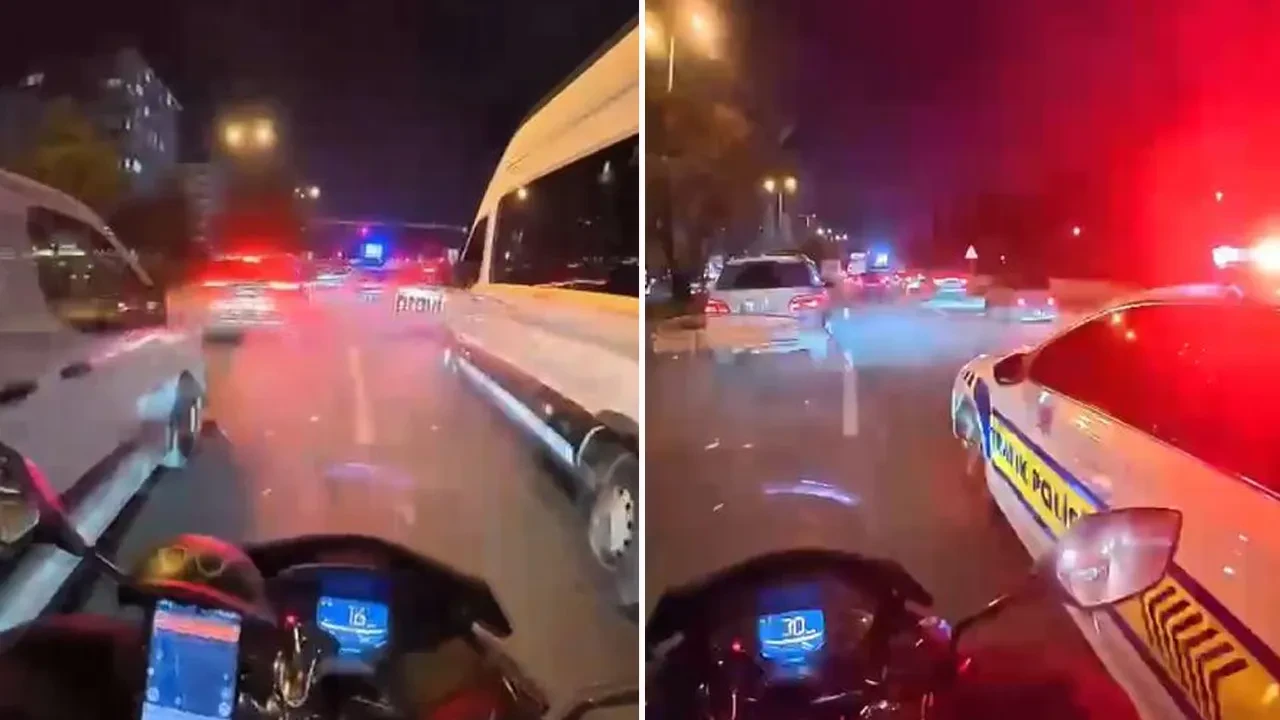 Ankara'da ambulansı fark eden motokuryenin yaptığına bakın! Polis detayı da var