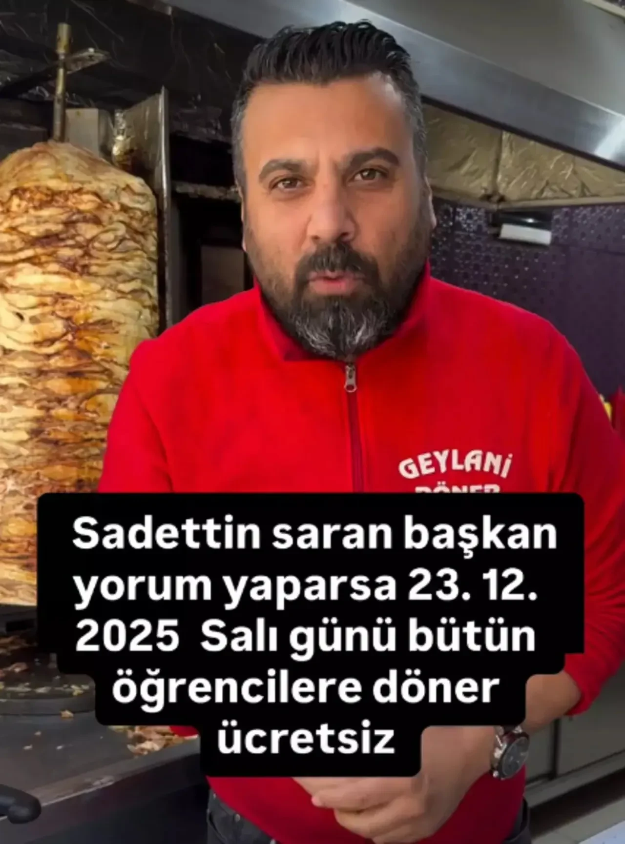 Sadettin Saran kendisine çağrı yapan dönerciye cevap verdi! Yorum sosyal medyada gündeme oturdu