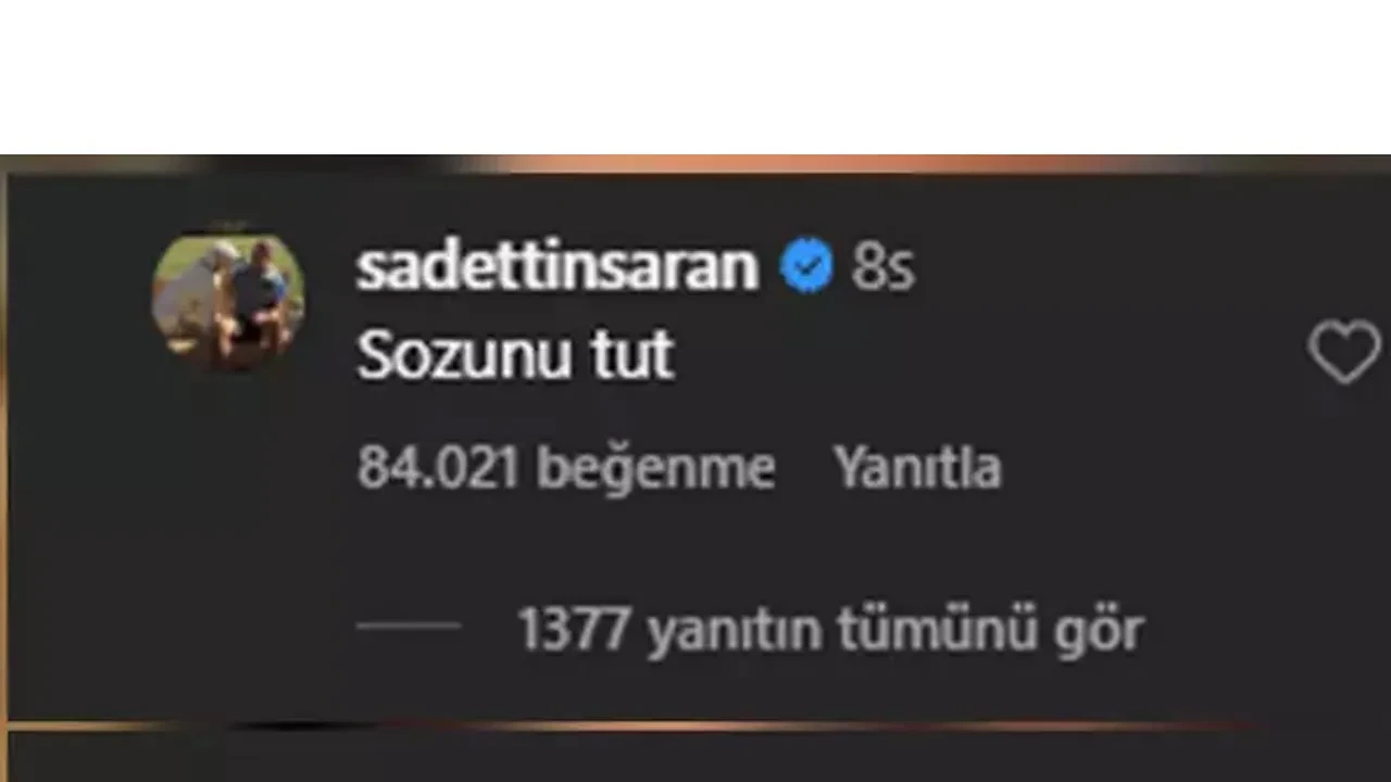 Sadettin Saran kendisine çağrı yapan dönerciye cevap verdi! Yorum sosyal medyada gündeme oturdu