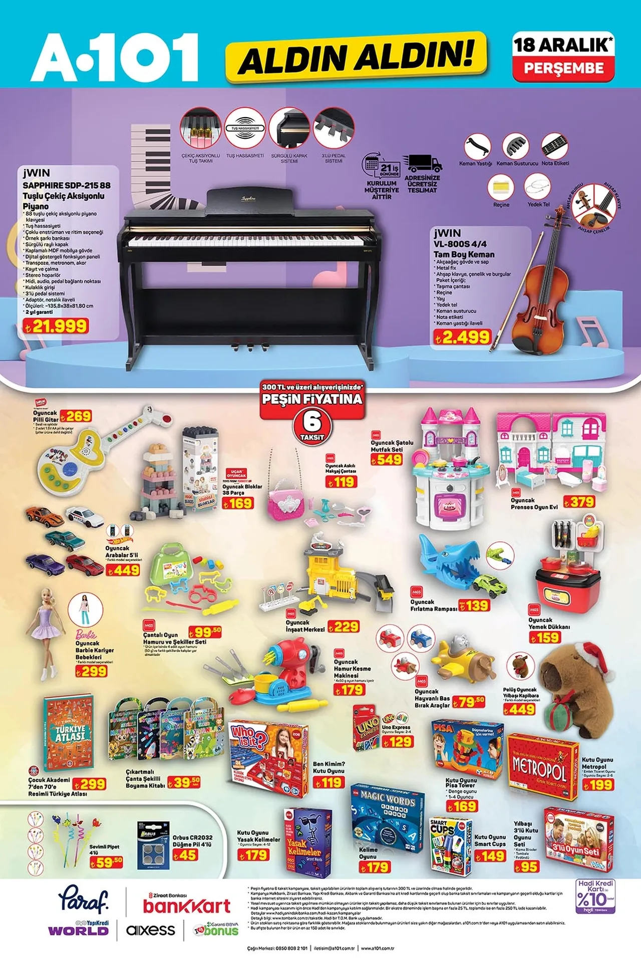 A 101 18 Aralık 2025 kataloğu! A101 aktüel indirimli ürünler kataloğunda Gaming Direksiyon, Pedal ve Vites Seti, Philips 4440 Serisi LatteGo Tam Otomatik Espresso Makinesi