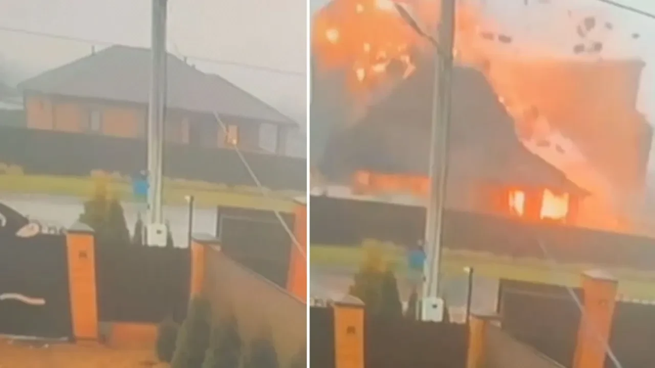 Rusya'da doğal gaz faciası! Ev havaya uçtu, o anlar kameraya yansıdı