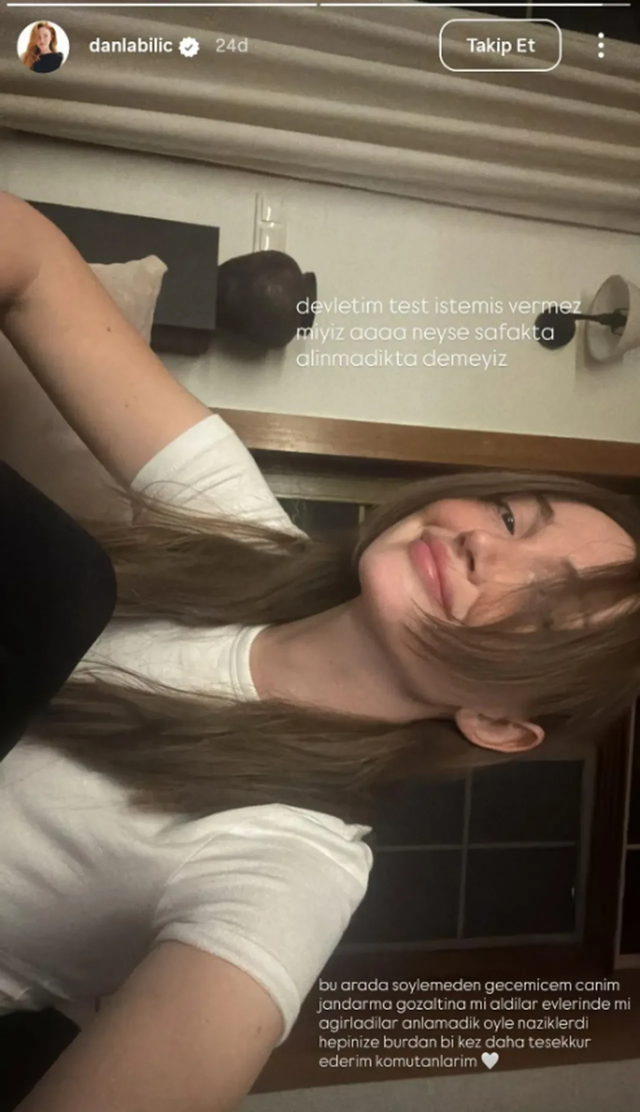 Serbest bırakılan Danla Bilic'ten ilk açıklama geldi: 'Teşekkür ediyorum'