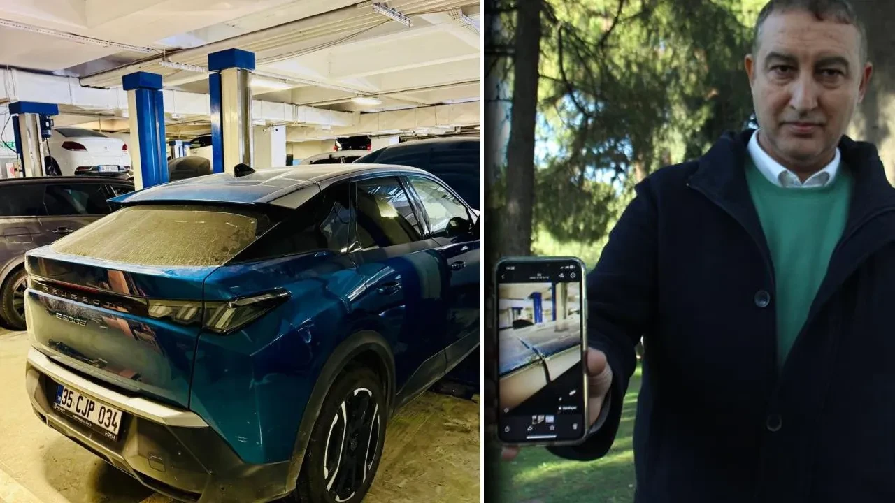 Yol kenarına yıldırım düştü, milyonluk otomobil hurdaya döndü! 